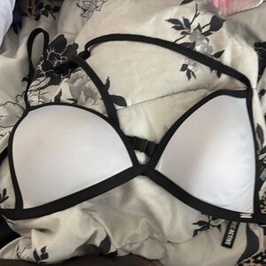 Victoria's Secret Black and White Bikini Top